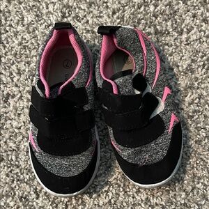 Kids Black and Pink Shoes